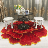 Tapis Rond <br> Forme Fleur