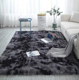 Tapis long poile gris