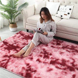 Tapis rose rouge grand dessus il y a une fille
