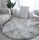 Tapis shaggy couleurs gris  tapis rond
