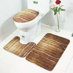 Tapis de toilette planches de bois