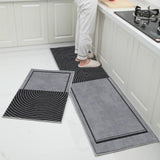 Tapis de cuisine noir et gris pour evier