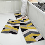 Tapis de cuisine jaune triangulaire