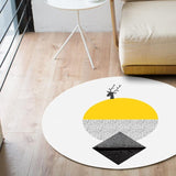 Tapis rond designer rond et carée