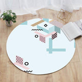 tapis sobre et originale blanc avec forme belle