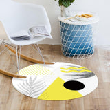 Tapis rond salon avec triangle et rond