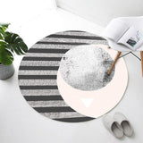 tapis rond imitation lune