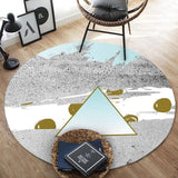 Tapis rond originale salon trizngle