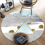 Tapis rond triangla au centre
