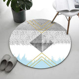 Tapis rond avec un c&rée au centre