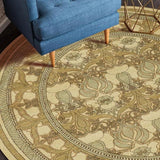 Tapis rond or couleur