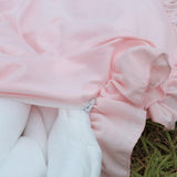 tapis rond mousse rose avec mousse polyester