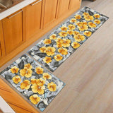 Tapis de cuisine avec de belles fleur jaune