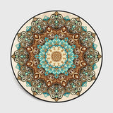 joli tapis rond mandala couleur clair