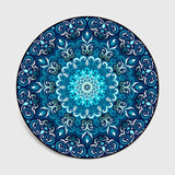 couleur bleu clair pour ce tapis rond
