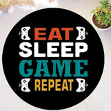 Tapis de salon rond gamer