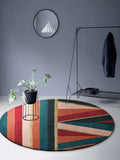 Tapis de salon rond coloré