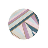 Tapis rond géométrique coloré clair