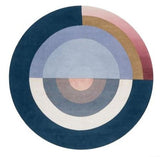 Tapis rond arc de cercle de diffèrente couleur