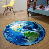 Tapis rond ou on voit la terre