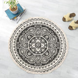 géométrie de ce tapis rond mandala