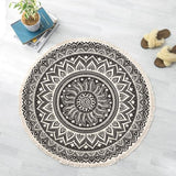 forme et dessin indien de ce tapis rond mandala