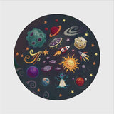 Ce fameux tapis rond avec des planete joli