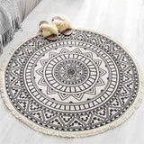 tapis rond salon blanc