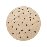 Tapis rond jute triangle