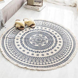 Tapis Rond <br> Mandala Gris