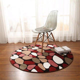 Mise en situation de ce tapis rond galet