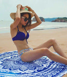 Mise en situation de ce tapis bleu