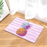 ananas seul avec fond rose et blanc