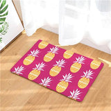 ananas jaune sur fond rouge