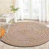 Tapis rond jute tressé
