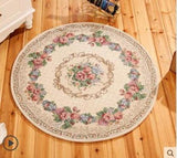 Tapis rond Ancien vintage avec cototn et antidérapant