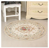 Mise en situation de ce tapis rond vintage