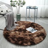 tapis rond de salon couleur marron