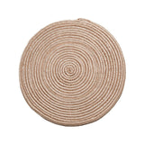 tapis de salon rond tressé