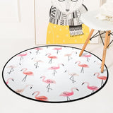 Tapis Rond <br> Flamant Rose