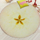 une coupe de pomme comme tapis de rond
