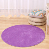 Tapis rond de couleur violet