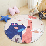 tapis rond avec des animaux