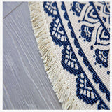 Bordure de ce fameux tapis rond lin