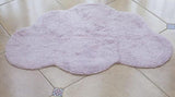 Tapis rond nuage rose