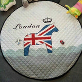 Tapis de chambre avec une licorne qui a le drapeau de london