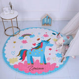 tapis rond licorne joli et mignon