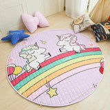 tapis rond licorne
