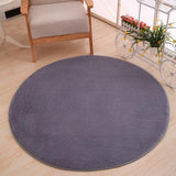 Tapis rond gris