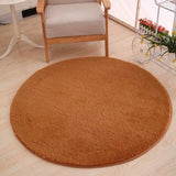 Tapis rond grand type couleur kaki